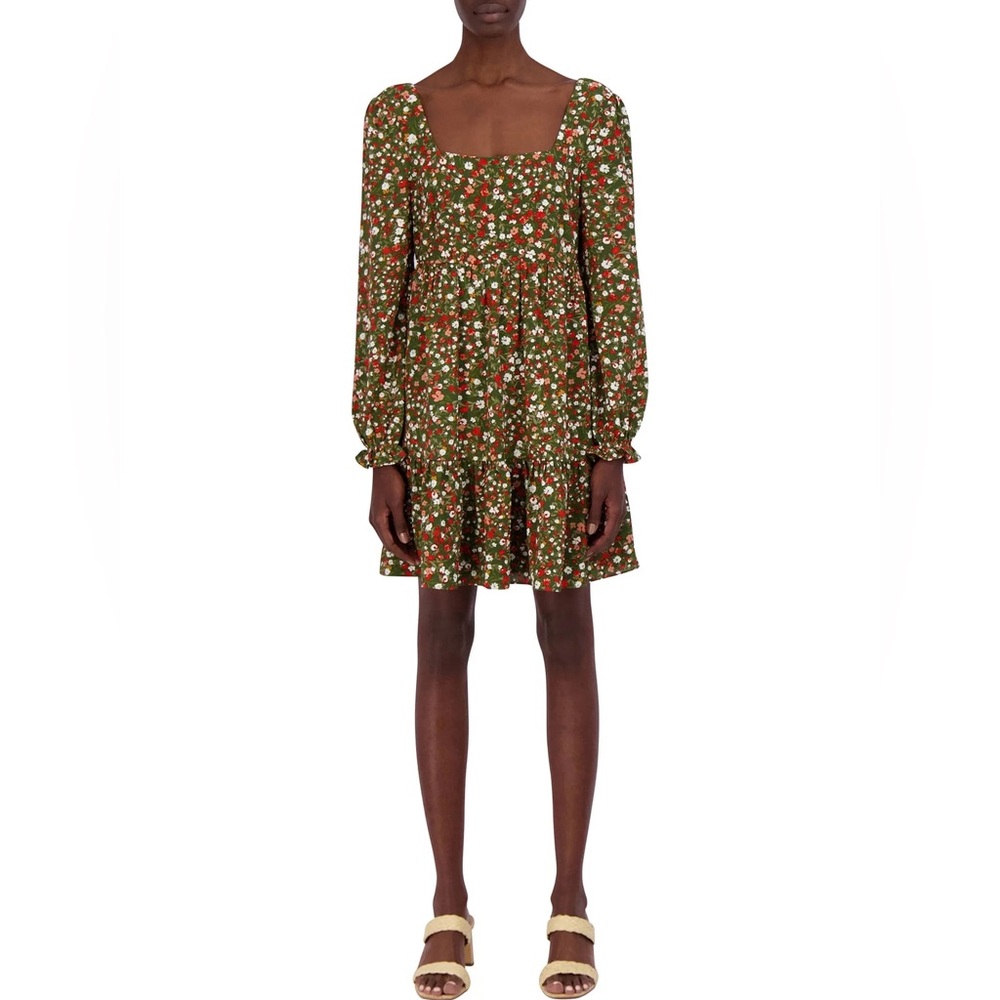 BCBG Paris Square Neck Babydoll Dress